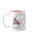 Pink Roses Monogram D mugs