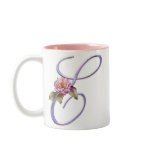 Pink Roses Monogram E mugs