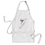 Pink Roses Monogram G aprons