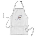 Pink Roses Monogram H aprons