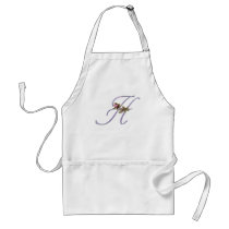 Pink Roses Monogram H aprons
