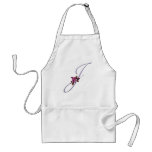 Pink Roses Monogram J aprons