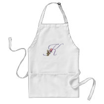 Pink Roses Monogram K aprons
