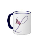 Pink Roses Monogram L mugs