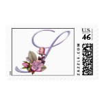 Pink Roses Monogram S Postage
