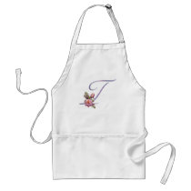Pink Roses Monogram T aprons
