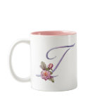 Pink Roses Monogram T mugs