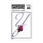 Pink Roses Monogram Y Postage