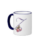 Pink Roses Monogram Z mugs