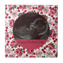 Pink Roses Mother's Day Tile tiles