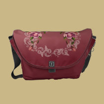 Pink Roses Ornamental messenger bags