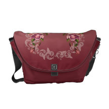Pink Roses Ornamental Messenger Bags