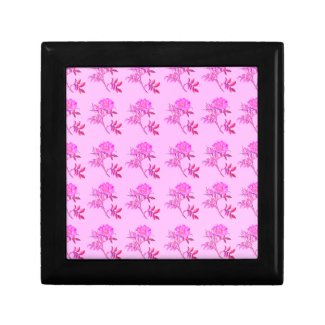 Pink Roses pattern Keepsake Box