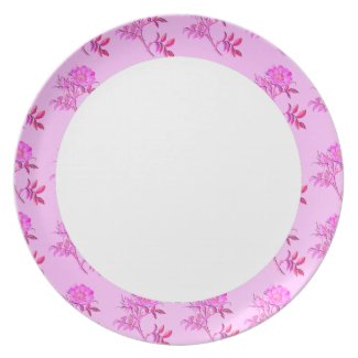 Pink Roses pattern Plate