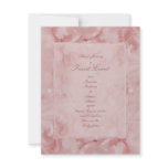 Pink roses pearls elegant wedding engagement custom announcement