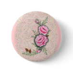PINK ROSES &amp; PINE by SHARON SHARPE