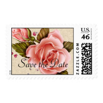 Pink Roses Postage Stamps