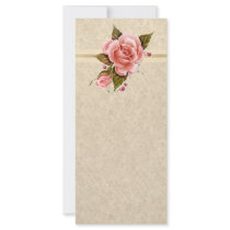 Pink Roses Personalized Rack Card