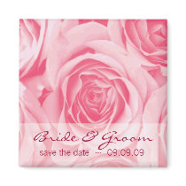 Pink Roses Save the Date Fridge Magnet by BestCards Pink Roses Save the Date Fridge Magnet