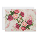 Pink Roses Save The Date Personalized Announcements