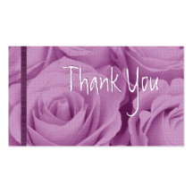 PINK Roses Thank You Wedding Card Business Card Templates