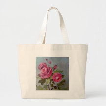 pink roses tote bag