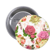 Pink roses vintage floral pattern
