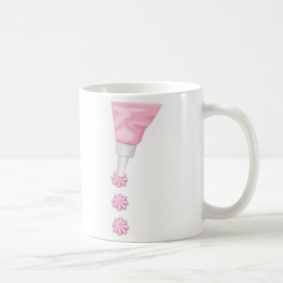 Pink Rosettes Frosting Mug by White_Wedding