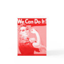 Pink Rosie the Riveter "We Can Do It!" Note Card