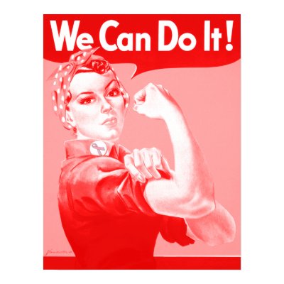 Pink Rosie the Riveter "We Can Do It!" Poster by TerryBain