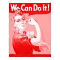Pink Rosie the Riveter "We Can Do It!" Poster posters