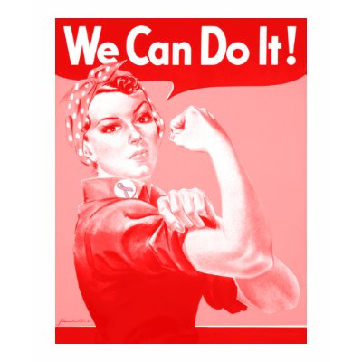 Pink Rosie the Riveter "We Can Do It!" T-Shirt by TerryBain