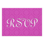 Pink RSVP Damask Wedding S216 Personalized Invitations