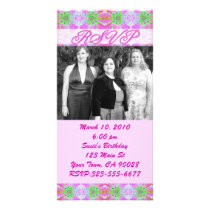 pink rsvp photo cards by DonnaGraysonAbstract pink rsvp photo cards
