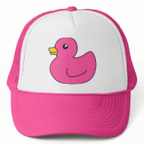 Pink Rubber Duck Trucker Hat