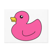 Pink Rubber Duck Postcard