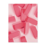 Pink Rubber Erasers Post Card