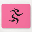 PINK Runner Girl Mousepad
