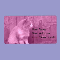 Pink Sahara (Cat) Address labels labels