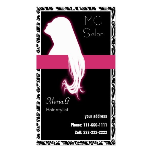 Pink Salon businesscards Business Card