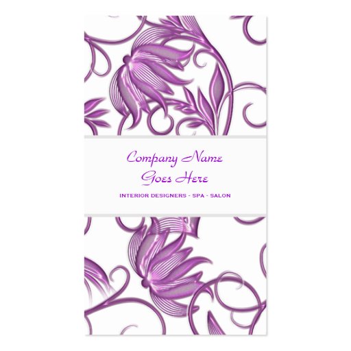 Pink salon spa hair stylist business card (front side)