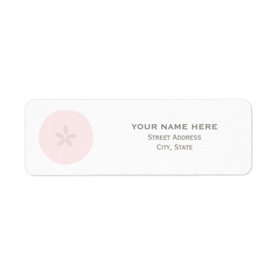 Pink Sand Dollar Wedding Address Label