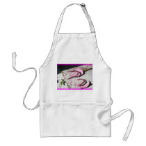 Pink sandy flip flop sandals on Florida beach Apron
