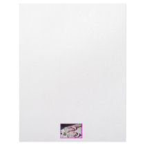 Pink sandy flip flop sandals on Florida beach Letterhead