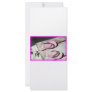Pink sandy flip flop sandals on Florida beach Personalized Rack Card