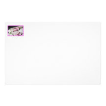 Pink sandy flip flop sandals on Florida beach Stationery Design