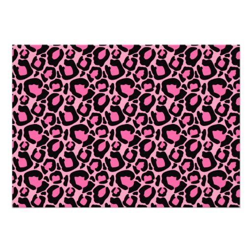 Pink Sassy Leopard Print Birthday Invitation