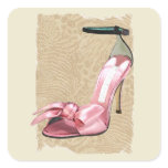 Pink Satin Ankle Straps on Safari stickers