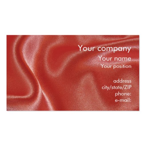 "Pink satin" business card