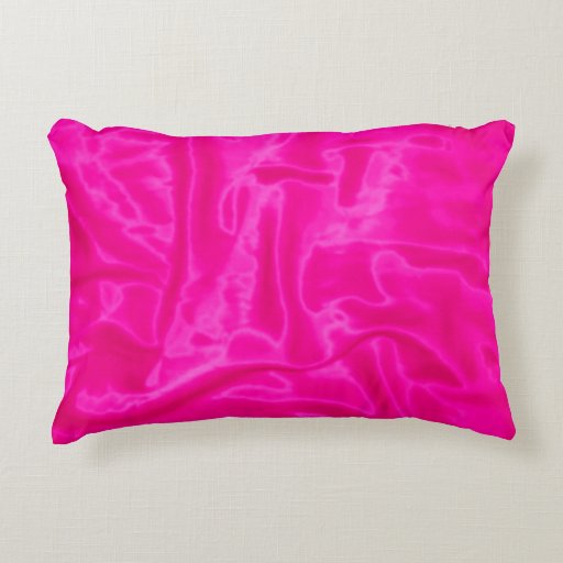 Pink Satin-Rectangular Accent Pillow Zazzle